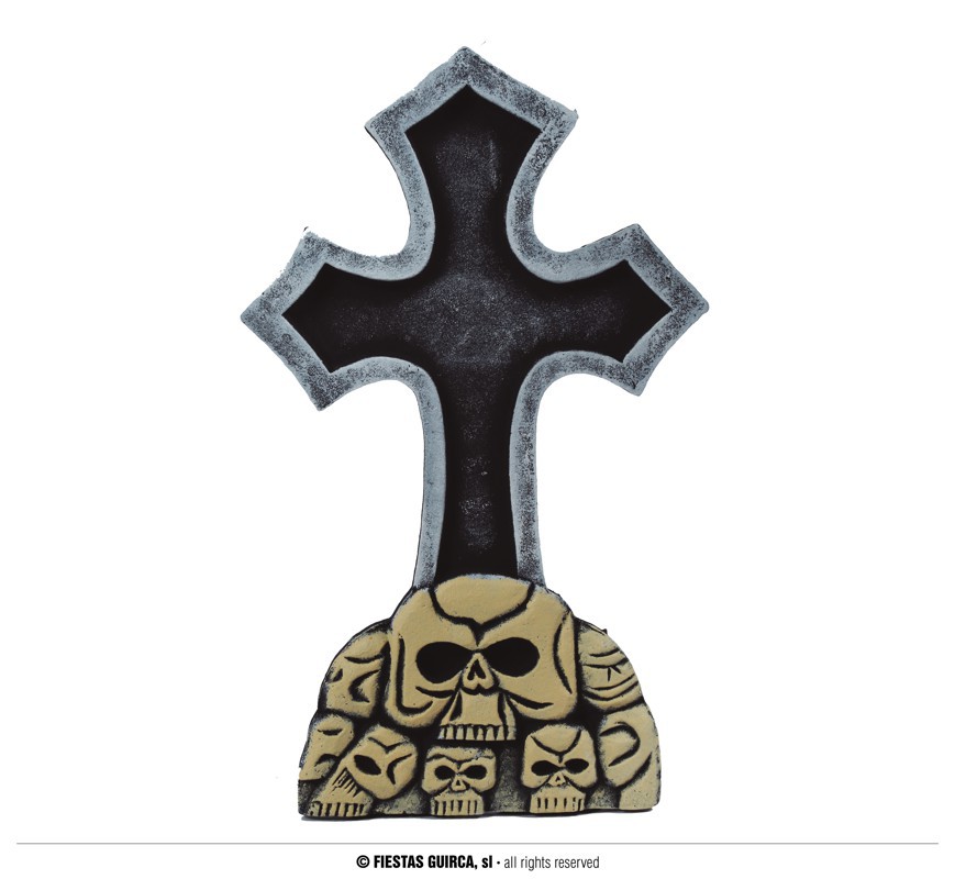 Guirca Náhrobek s křížem dekorace Halloween 60x37 cm