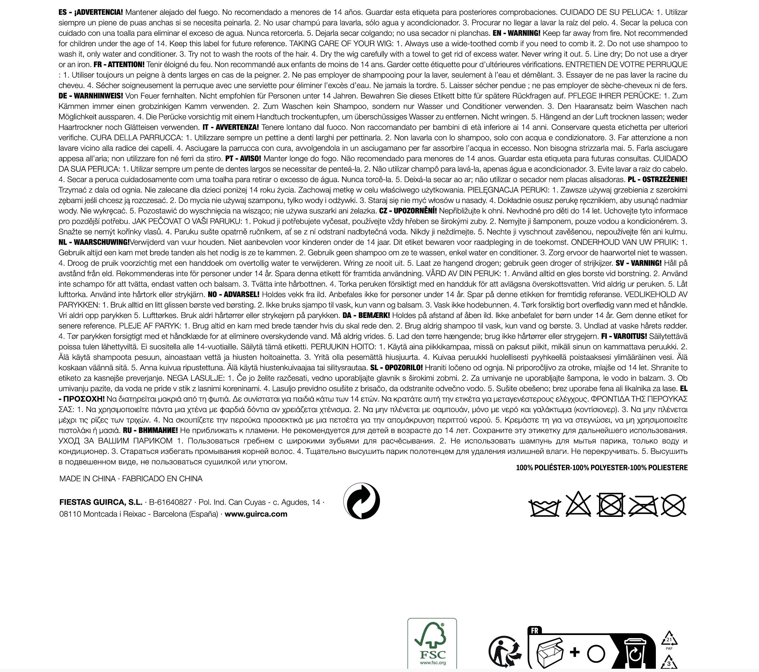 Guirca Paruka babička šedá