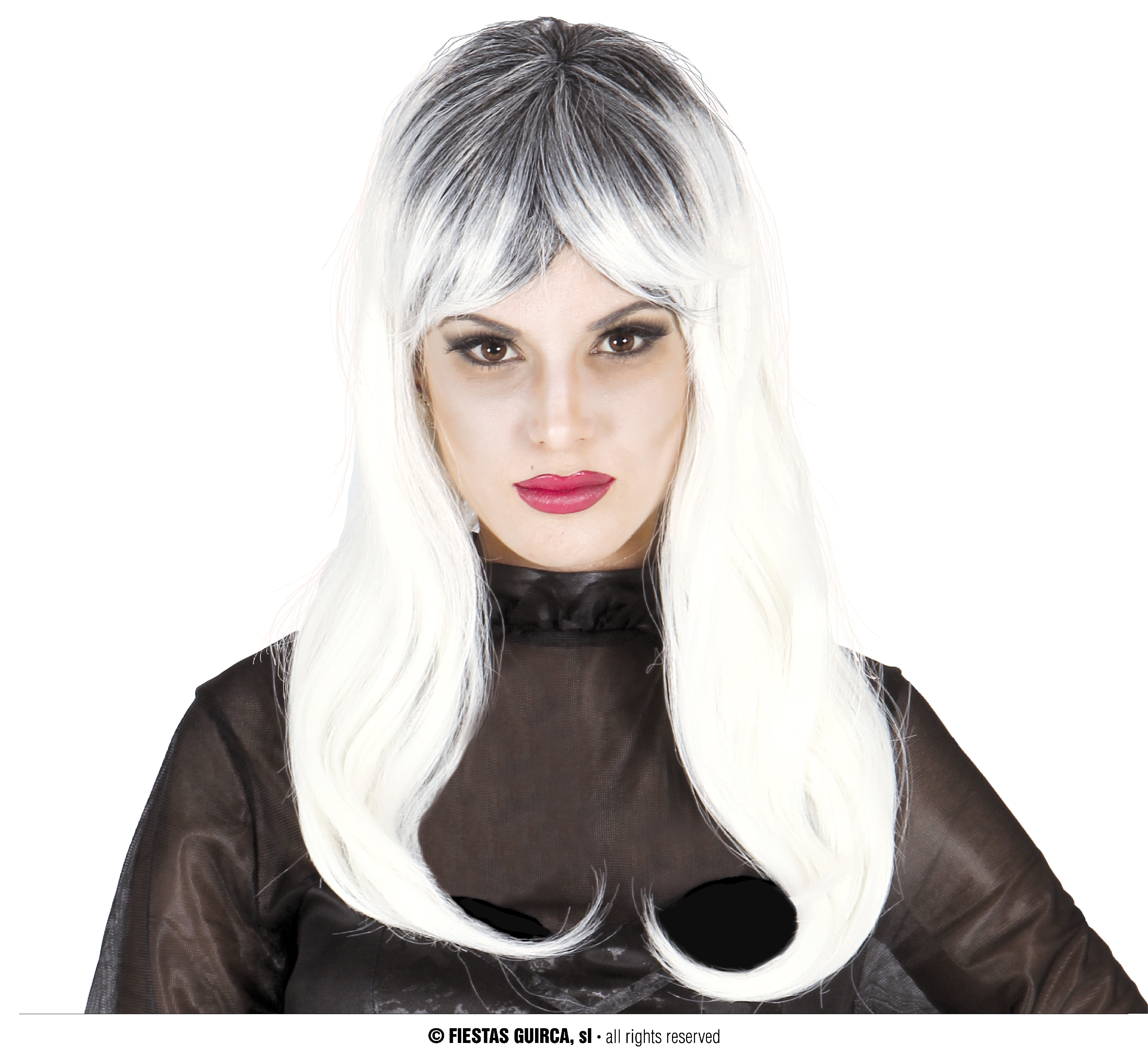 Guirca dámská bílá zombie paruka