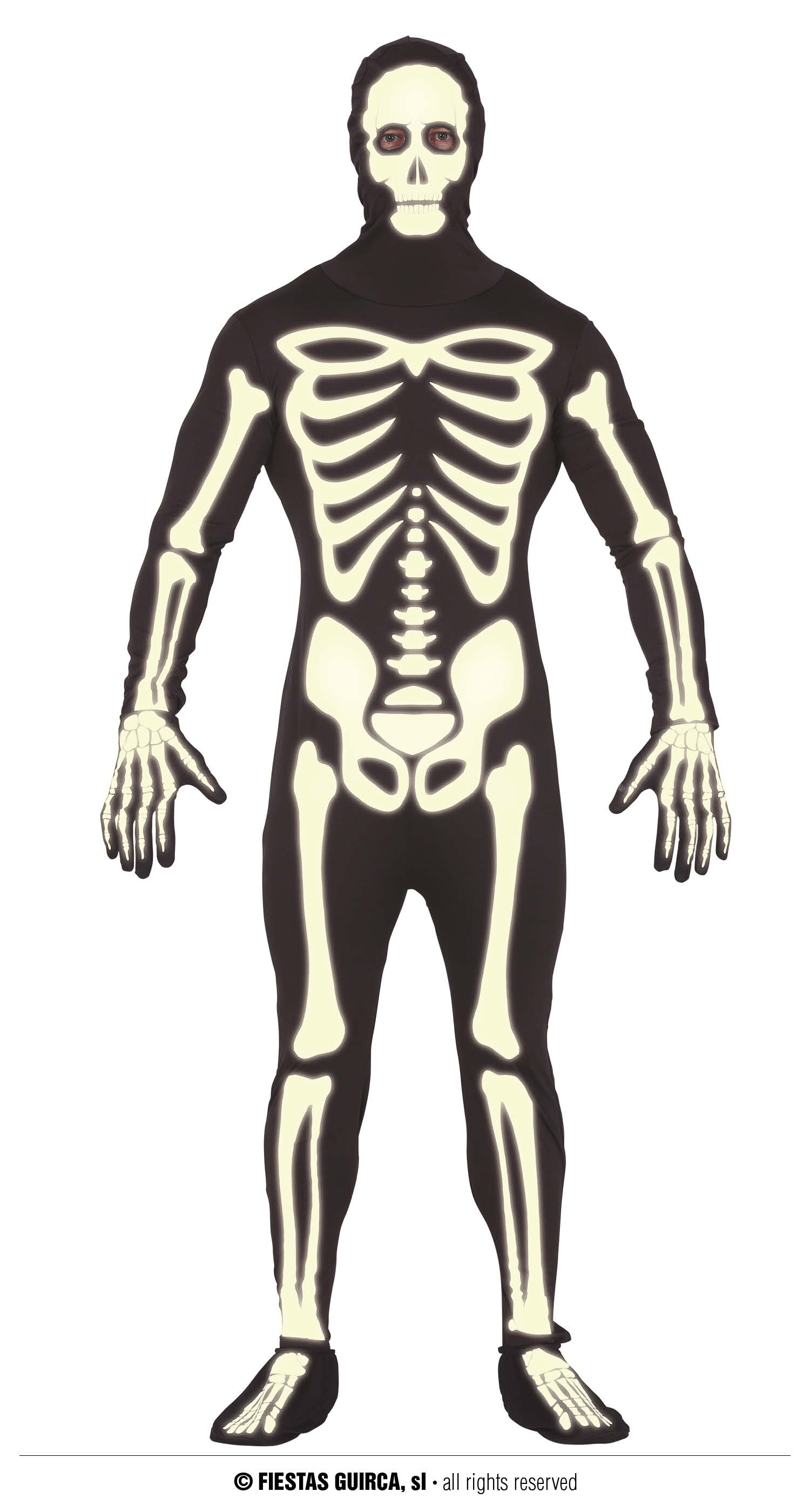 Guirca Fiestas Španělsko Fluoreskující kostlivec - kostým varianta: velikost L - 52/54