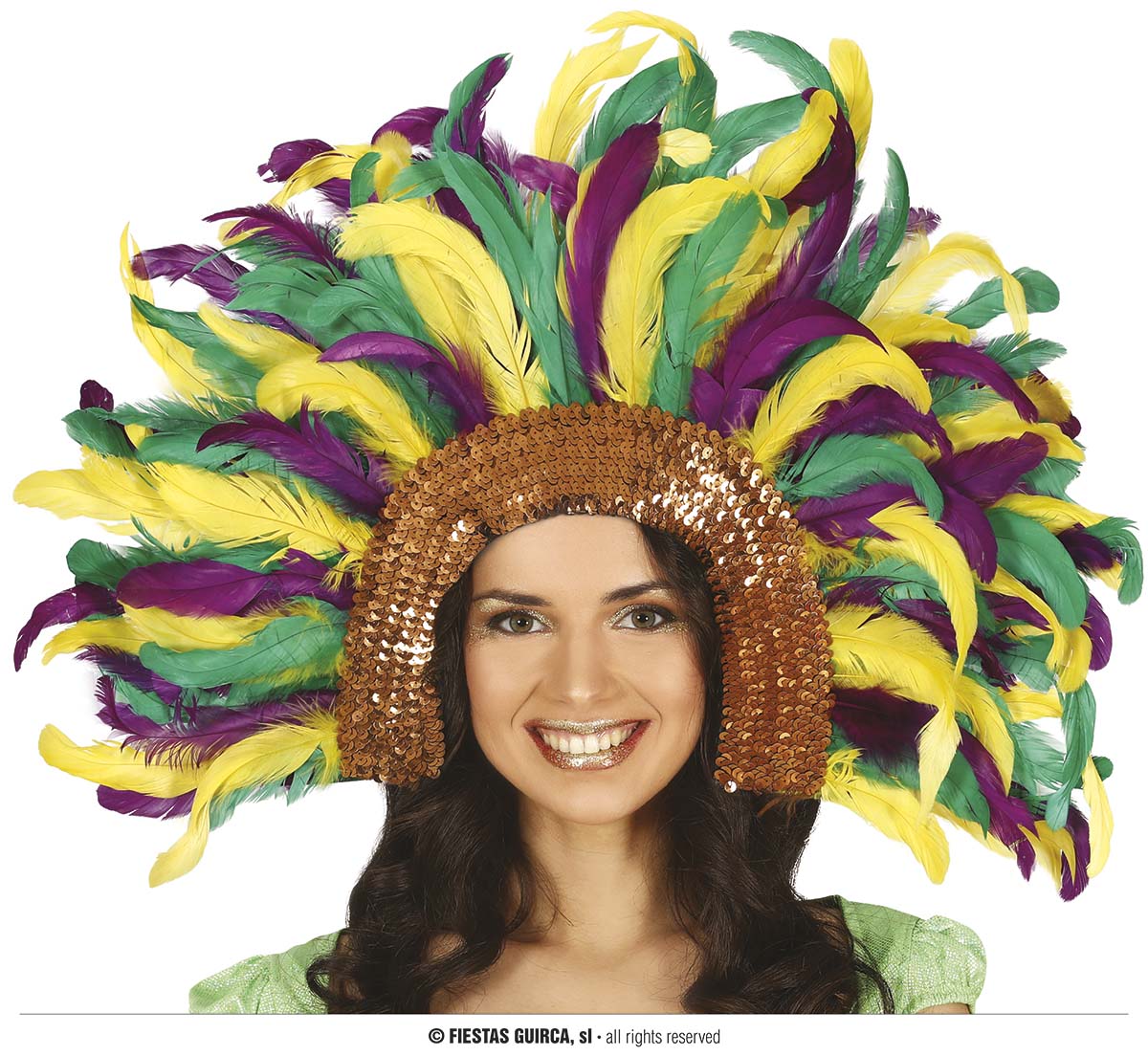 Guirca Vicebarevná čelenka z peří