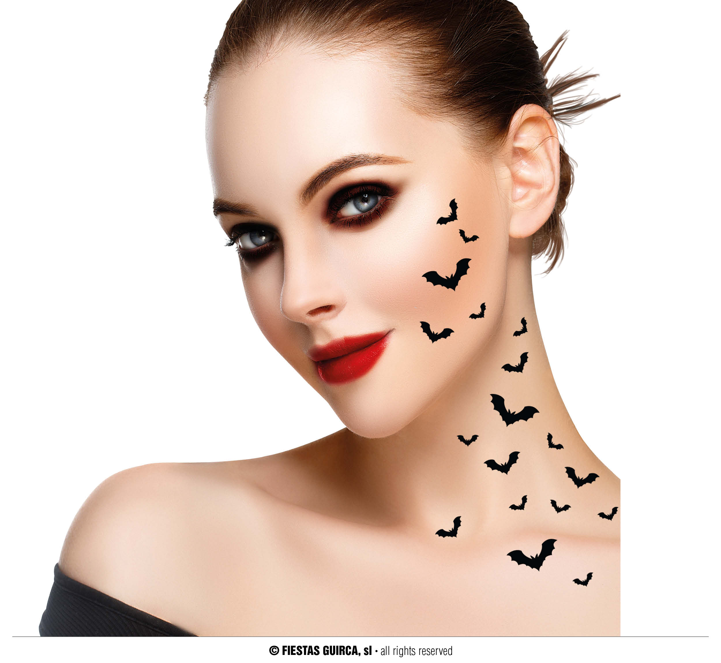 Guirca Fiestas Španělsko Samolepící tetování - netopýři