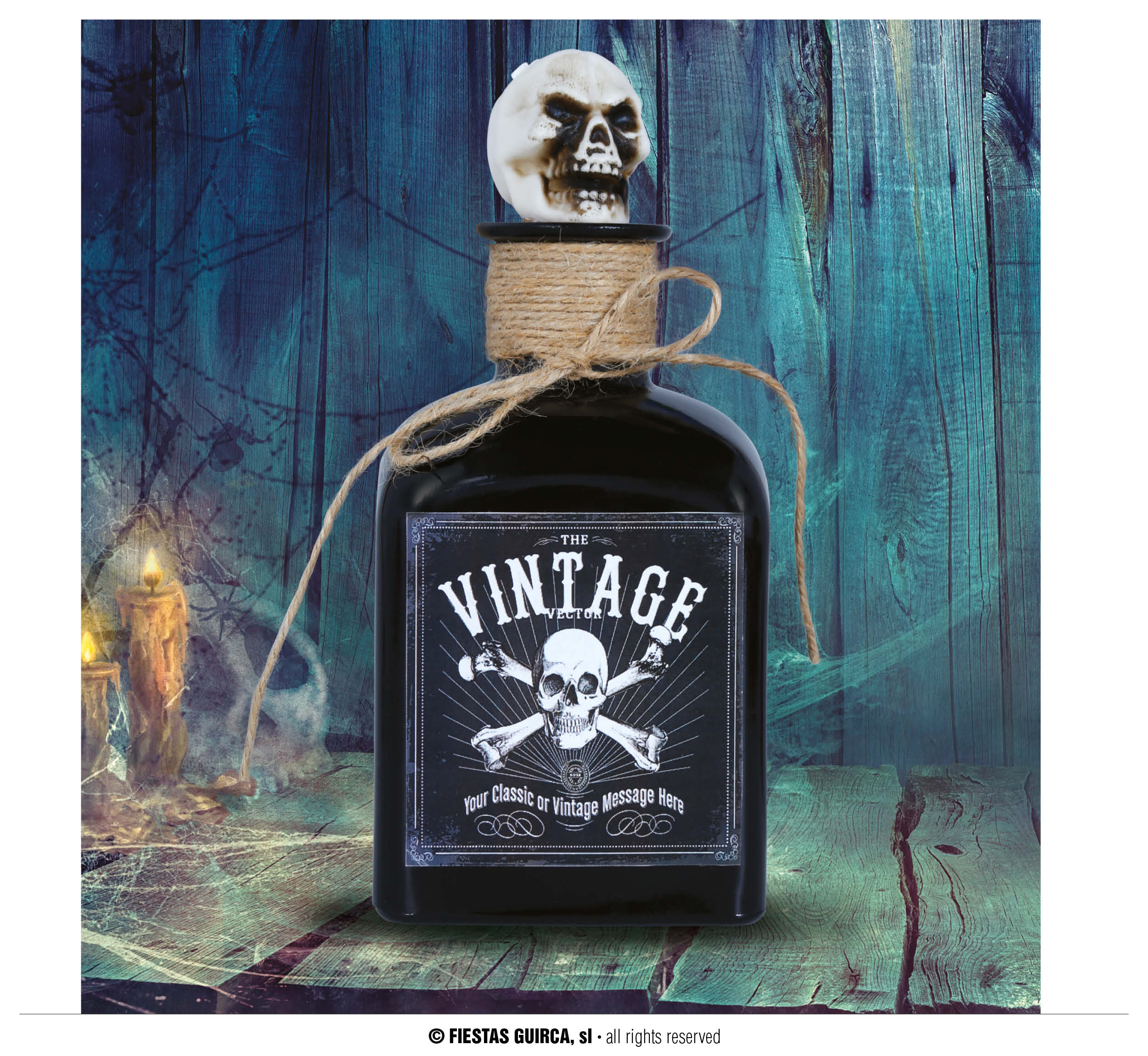 Guirca Láhev jedu s lebkou 20 cm