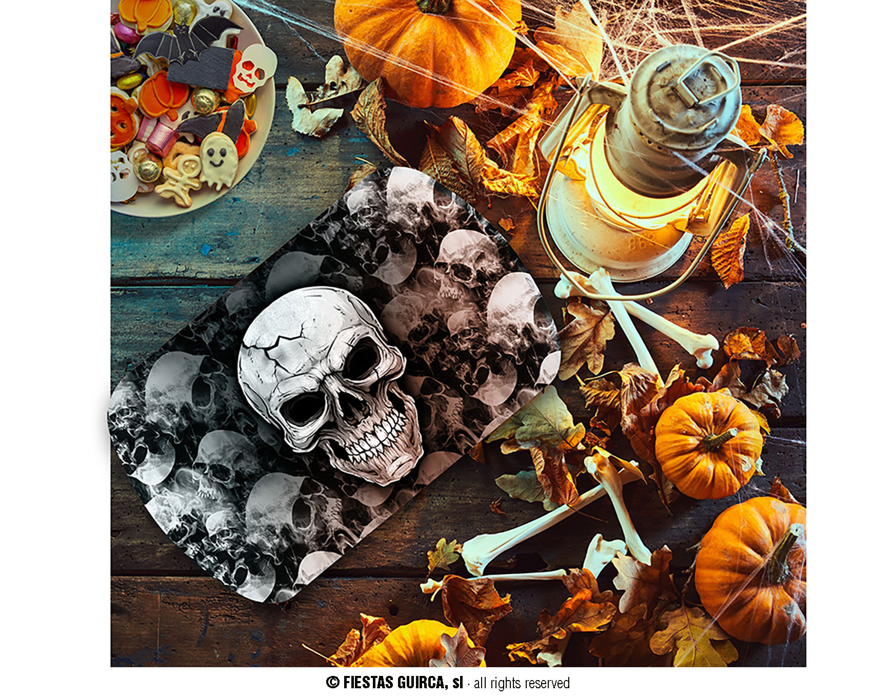 Guirca Tác s motivem lebky 39x24 cm