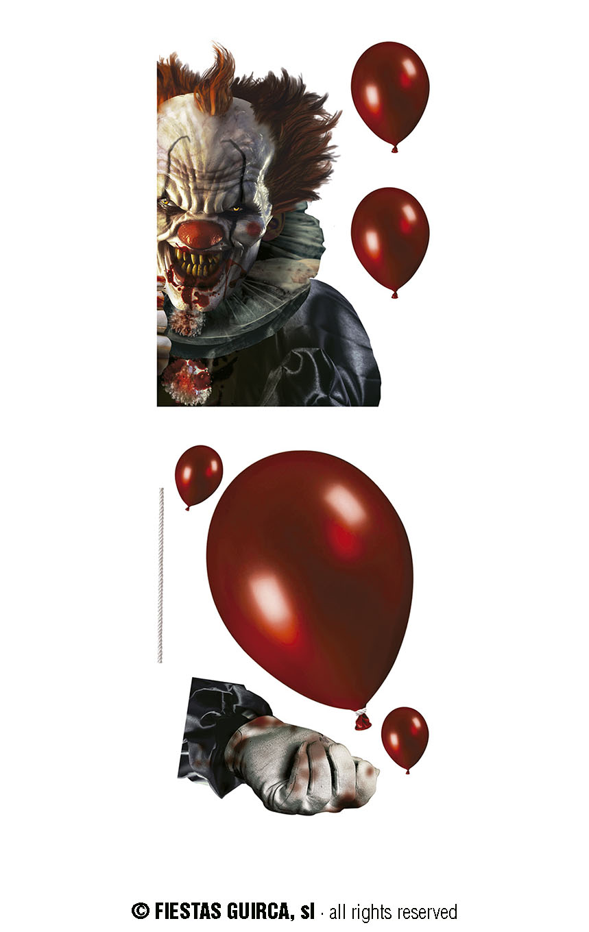 Guirca Nálepka na okno "Pennywise" 2 listy 60x80 cm