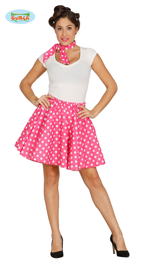 Guirca Fiestas Španělsko PIN UP - sukně růžovobílá varianta: L 42/44