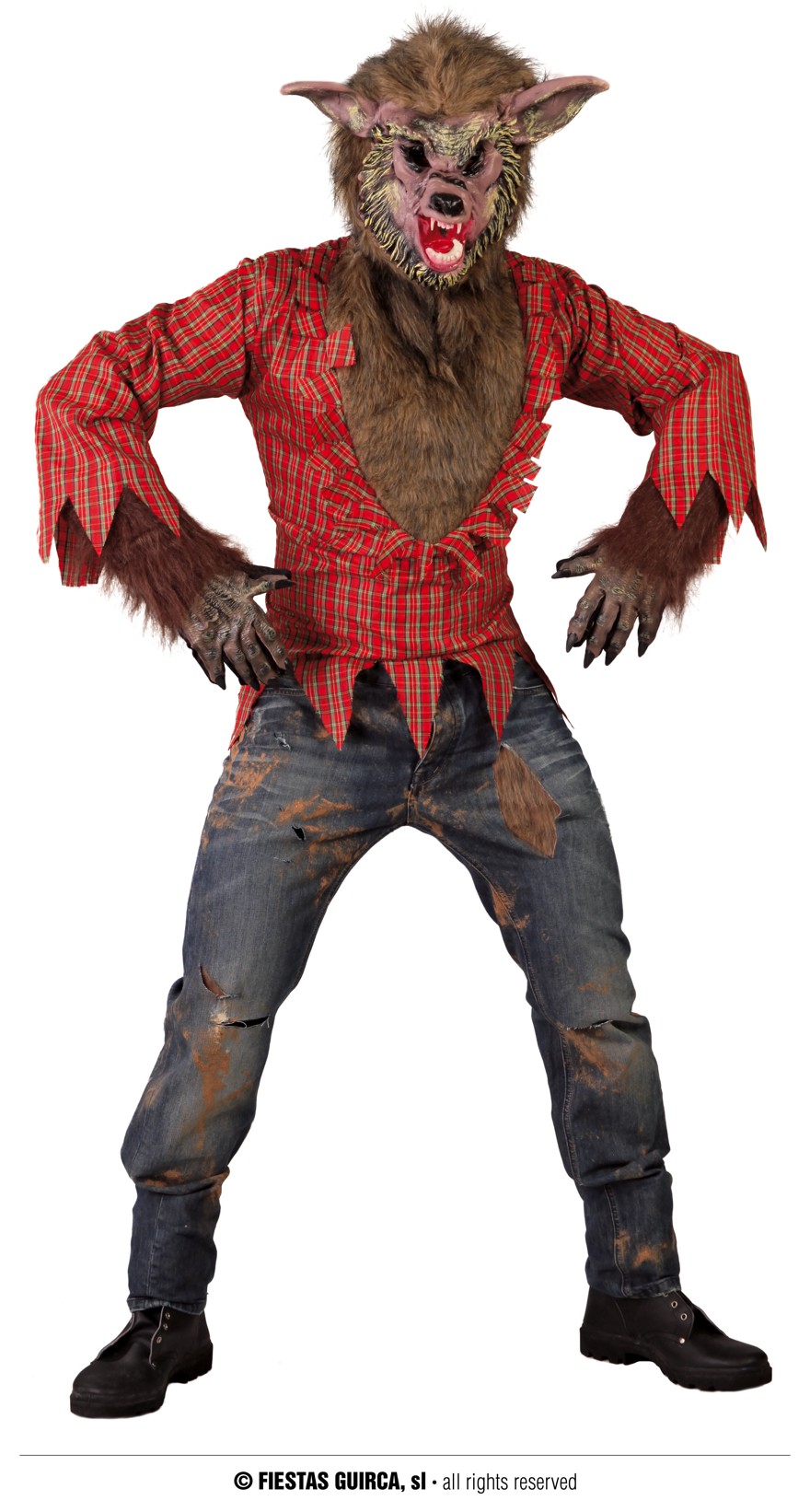 Guirca Fiestas Španělsko Vlk kostým pro dospělé s maskou varianta: velikost L - 52/54