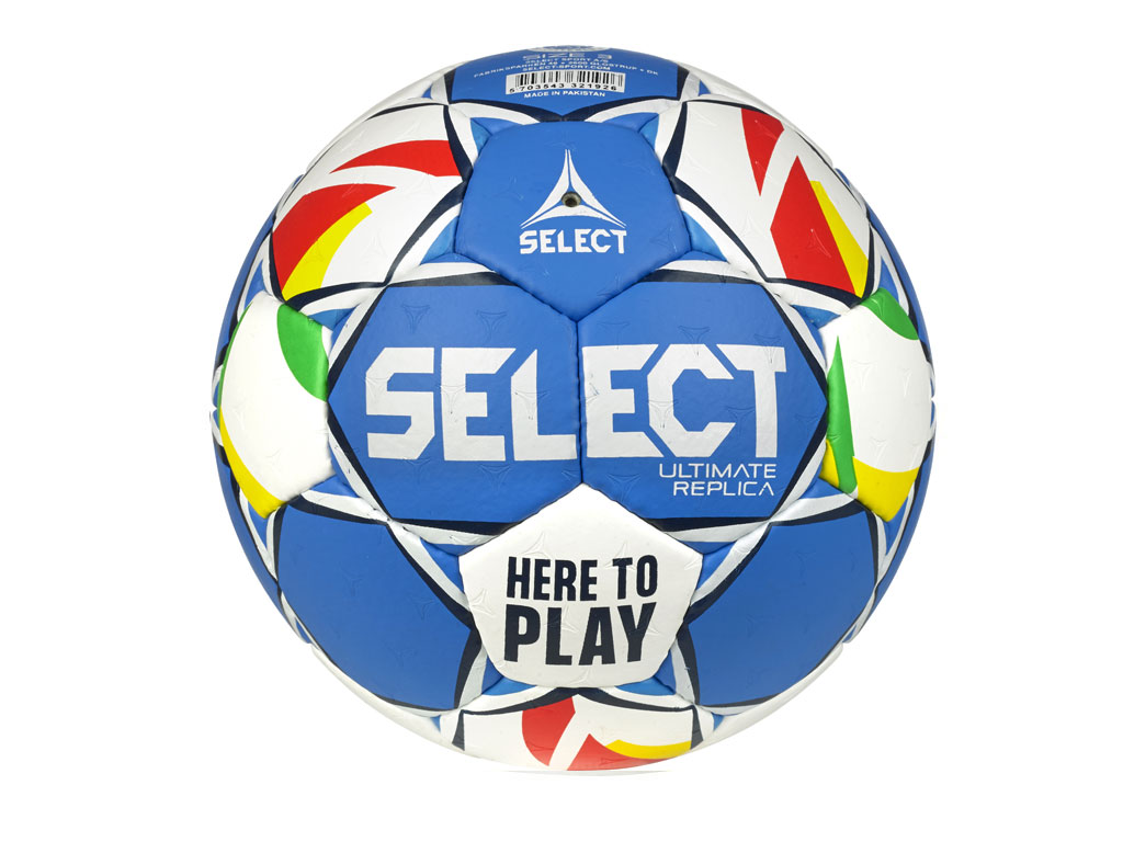 Házenkářský míč Select HB Replica EHF Euro Men bílo modrá Velikost míče: 2 Velikost míče: 3