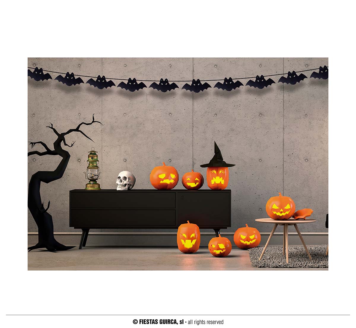 Guirca Girlanda s motivem netopýra 300 cm, 20x10 cm