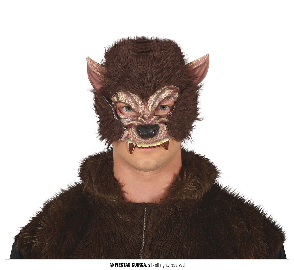Guirca Fiestas Španělsko Polomaska vlka s vlasy