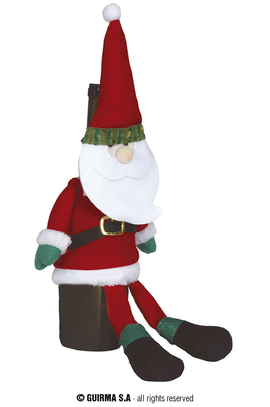 Guirma Dekorace na láhev Santa Klaus 45 cm
