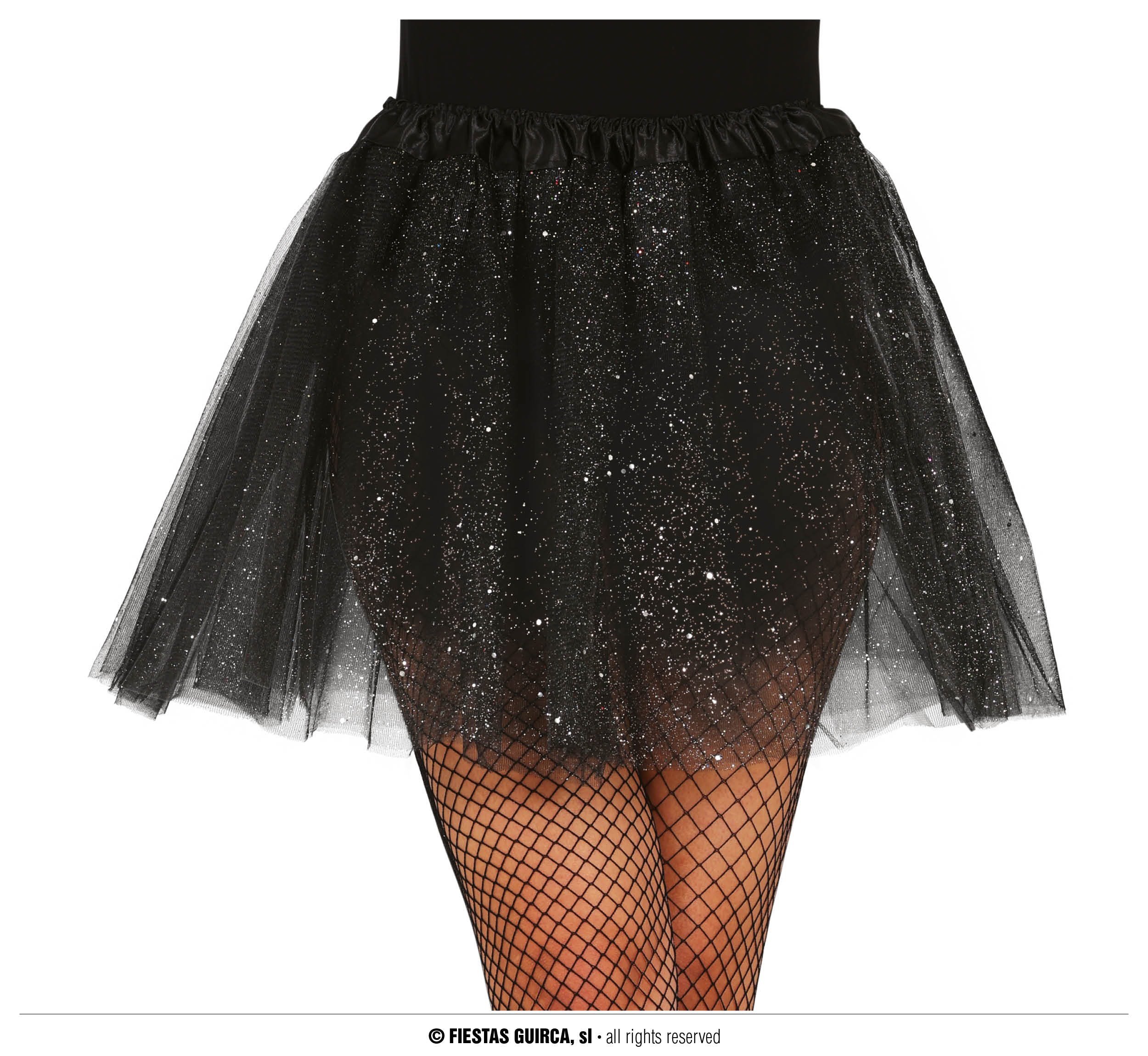 Guirca Černá tutu sukně s flitry 40 cm
