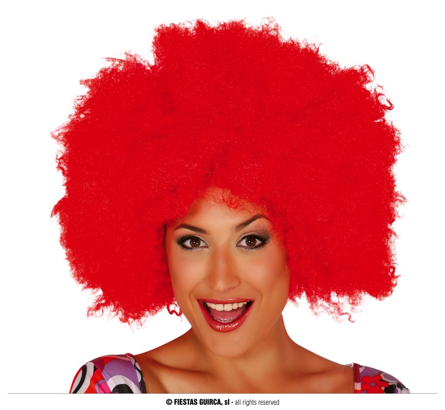 Guirca Červená afro paruka