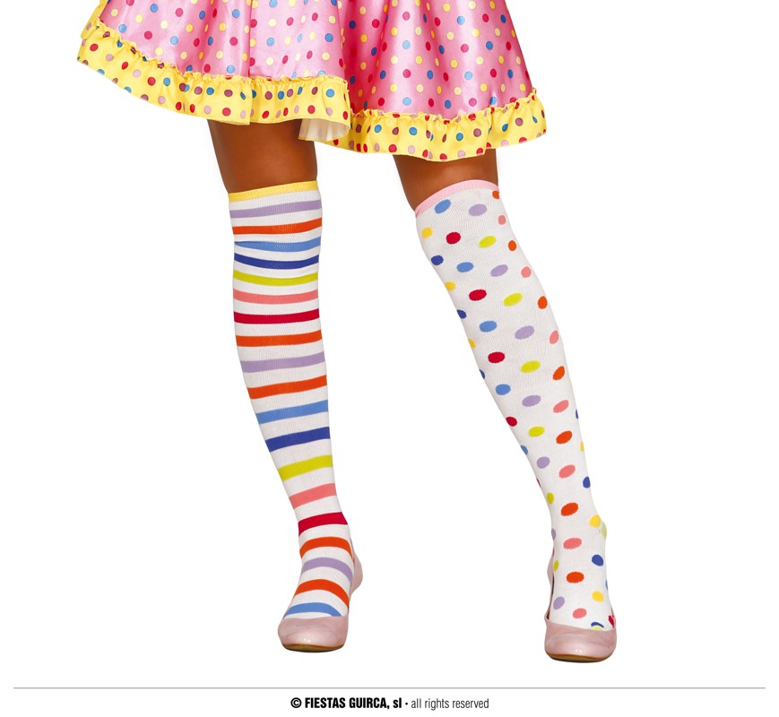 Guirca Barevné nadkolenky pro klauna