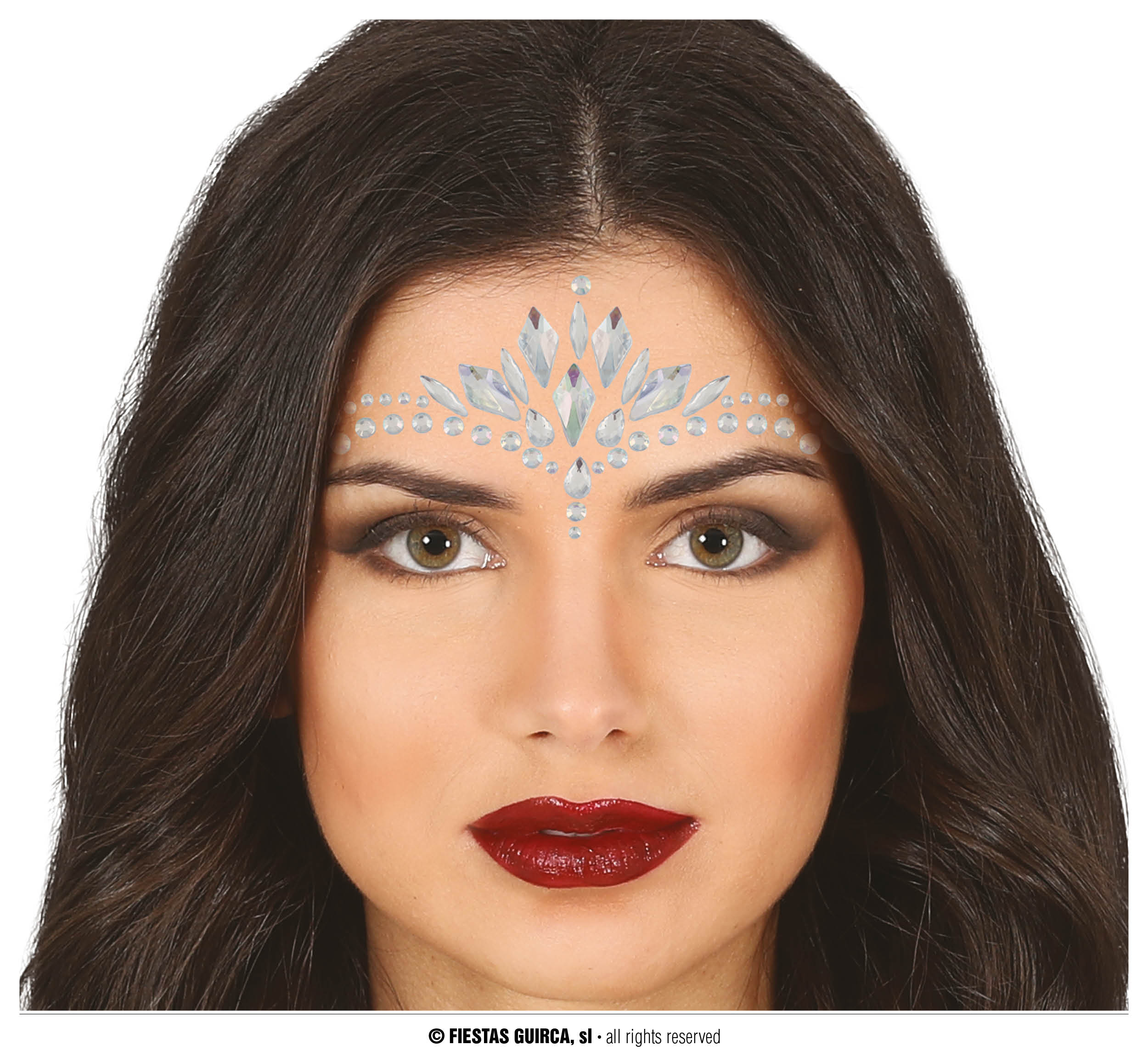 Guirca Nálepka na obličej a nehty stříbrná