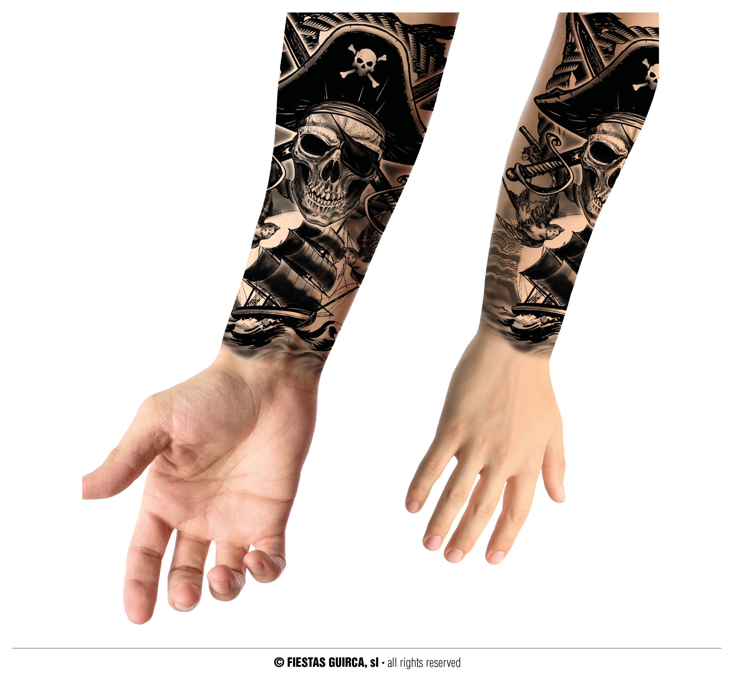 Guirca Tetování pirát 14x30 cm