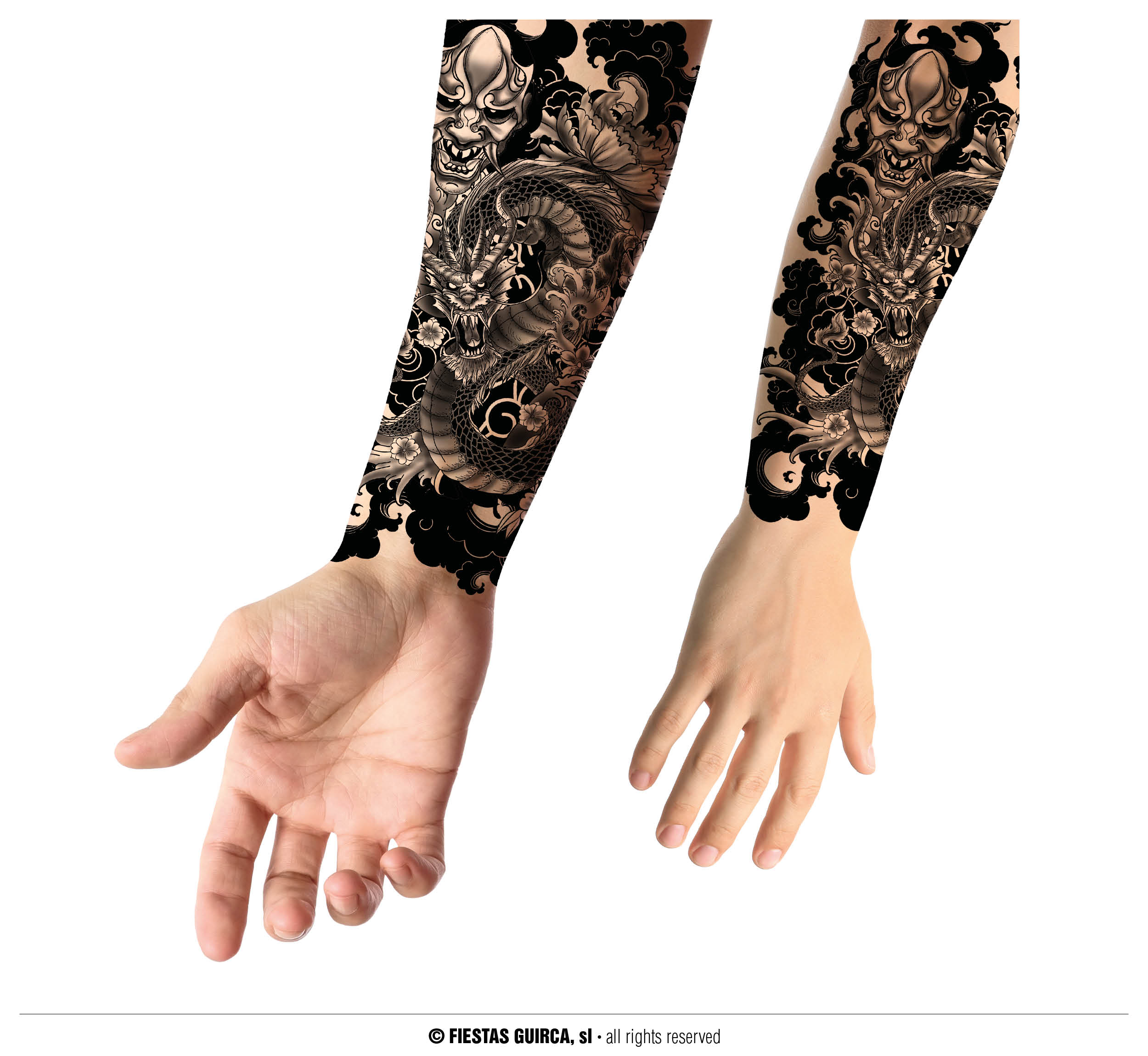 Guirca Tetování čínského draka 14x30 cm