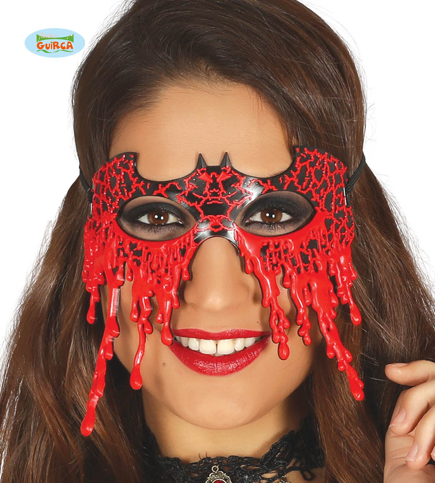 Guirca Fiestas Španělsko Krvavá maska s netopýrem