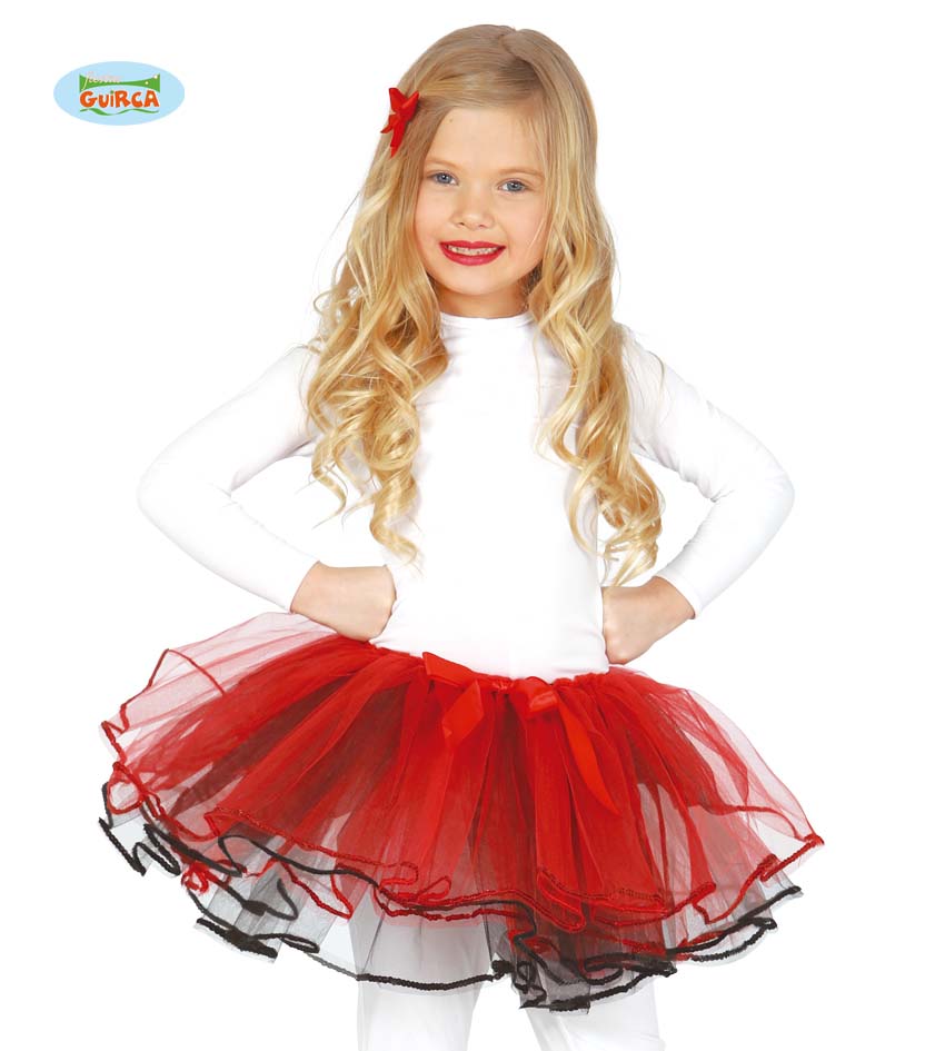 Guirca Fiestas Španělsko Dětská TuTu sukýnka černo-červená D