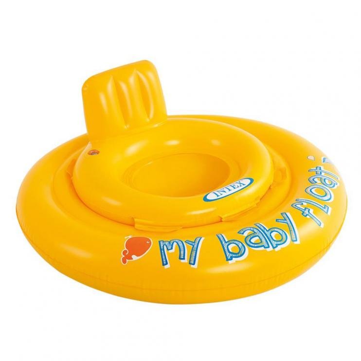 Kruh dětský dvojitý MY BABY FLOAT INTEX 56585 varianta: žlutá