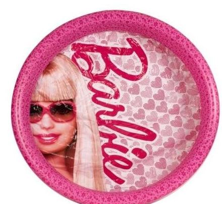 Dětský nafukovací bazének Barbie se 3 kruhy 108 x 20 cm