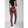 Hugz Wine Faux Leather Mid Waist XS