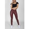 Hugz Wine Faux Leather Biker High Waist