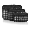 Heys Exotic Packing Cube Set Black/white plaid – sada 3 ks