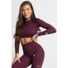 Gym Glamour Crop-Top Dark Berry XS + textilní rouška ke každé objednávce zdarma