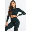 Gym Glamour Crop-Top Evergreen M + textilní rouška ke každé objednávce zdarma