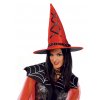 Červený čarodějnický klobouk D  dámský klobouk pro čarodějnice