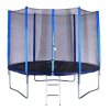 Trampolína Spartan 305 cm se sítí a žebříkem - SET (Varianta Modrá)