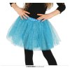 Dětská tylová sukně Tutu modrá s flitry 30 cm