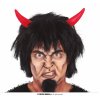 Paruka černý čert s rohy