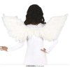 Bílá křídla s pírky 106 cm
