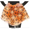 Oranžová tutu sukně s halloweenským vzorem