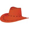 Oranžový kovbojský klobúk pre dospelých
