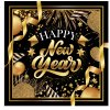 BAG 20 NAPKINS HAPPY NEW YEAR 16X16 CMS