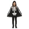 Detské kostýmové pončo s kapucňou - Kostra - Halloween