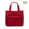 Heys HiLite RFID Laptop Tablet Tote Red elegantní kabelka s přihrádkami na 13" notebook a 10" rablet