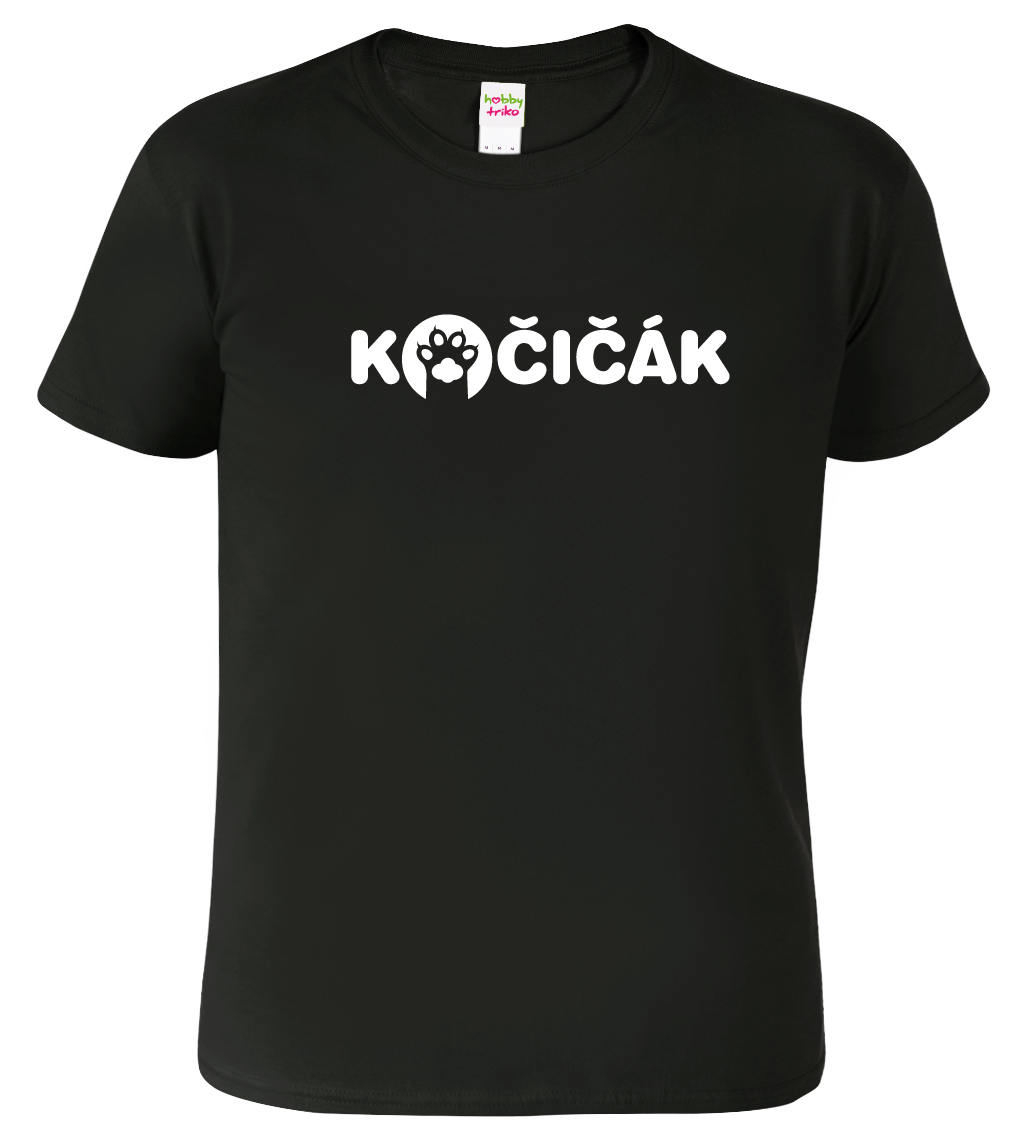 Pánské tričko s motivem kočky - Kočičák Barva: Černá (01), Velikost: S