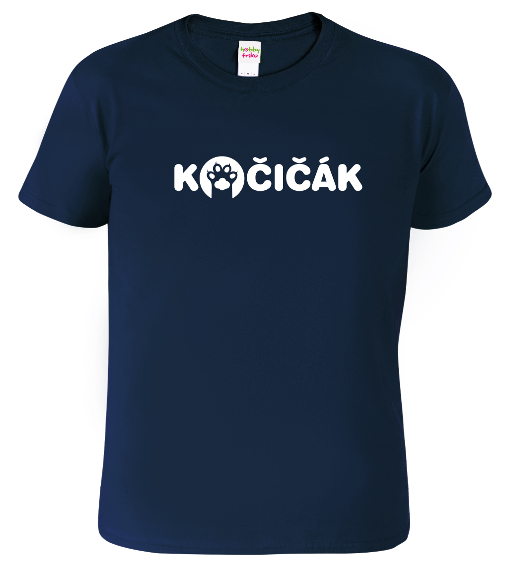 Pánské tričko s motivem kočky - Kočičák Barva: Námořní modrá (02), Velikost: XL