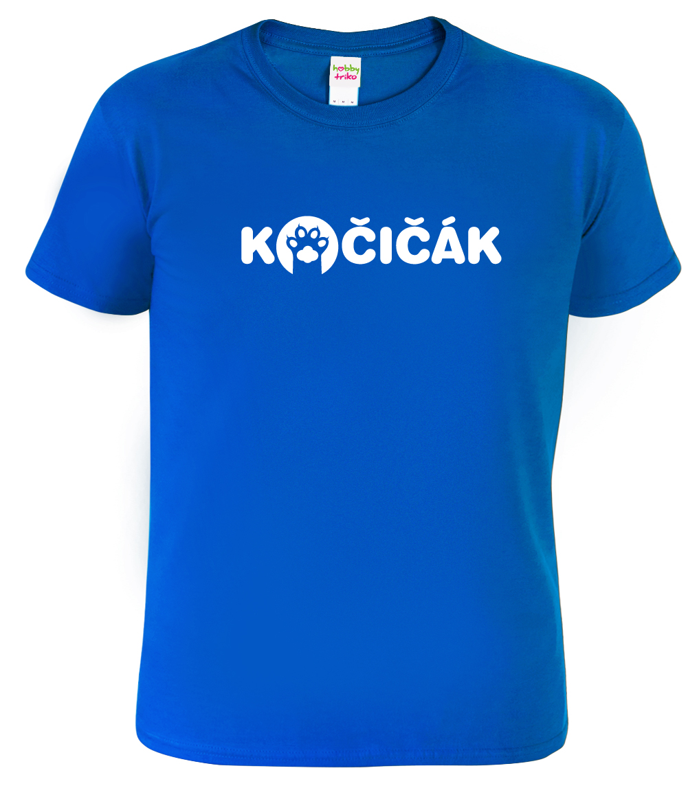 Pánské tričko s motivem kočky - Kočičák Barva: Královská modrá (05), Velikost: S