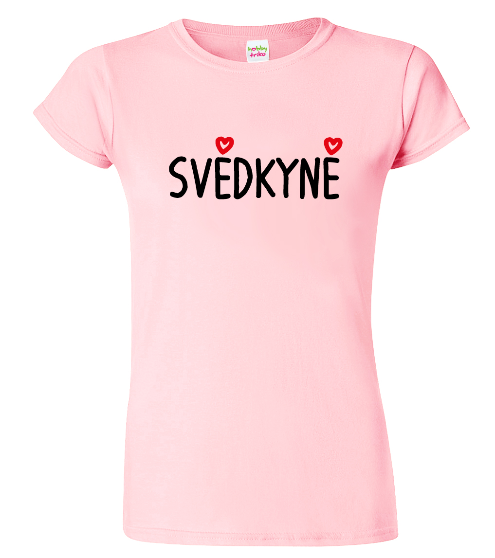 Svatební tričko pro svědkyni - Svědkyně (srdce) Barva: Růžová (30), Velikost: XL