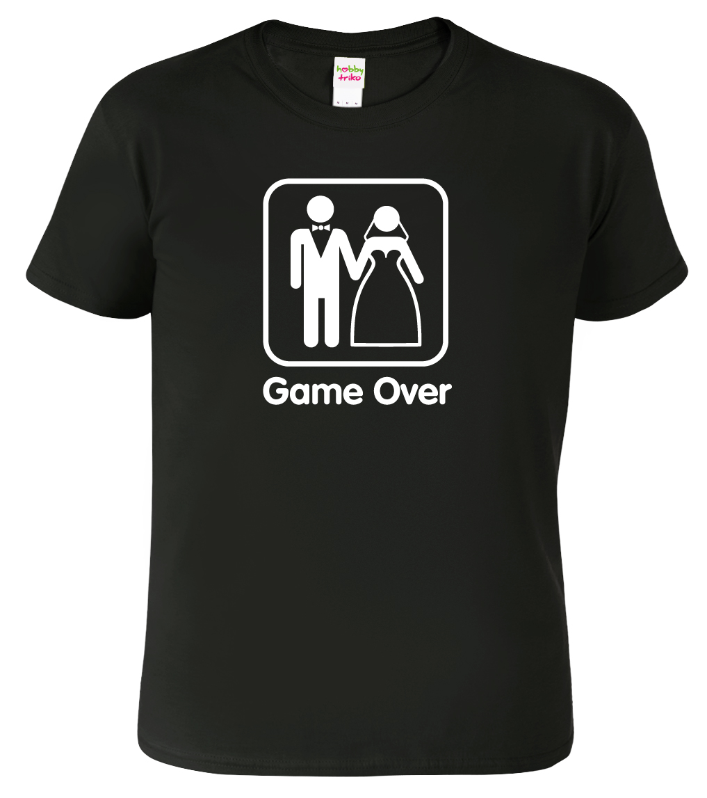 Svatební tričko pro ženicha - Game Over Barva: Černá (01), Velikost: M
