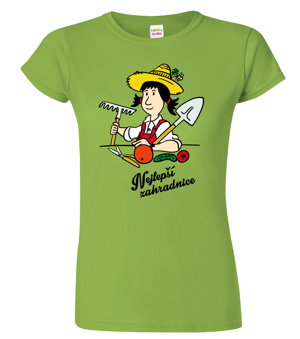 Dámské tričko pro zahrádkáře - Nejlepší zahradnice Barva: Apple Green (92), Velikost: L