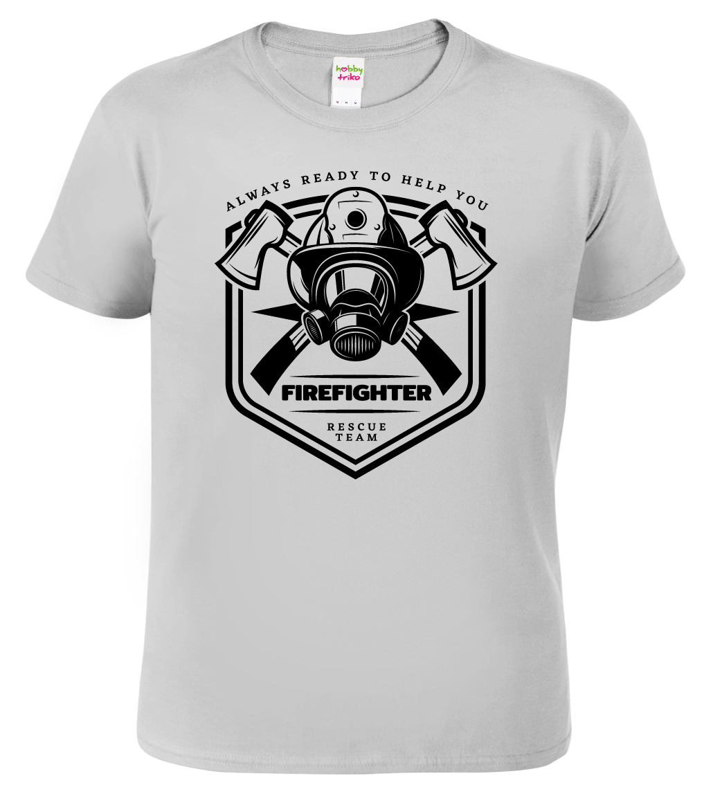 Pánské hasičské tričko - Firefighter Barva: Šedá - žíhaná (Sport Grey), Velikost: M