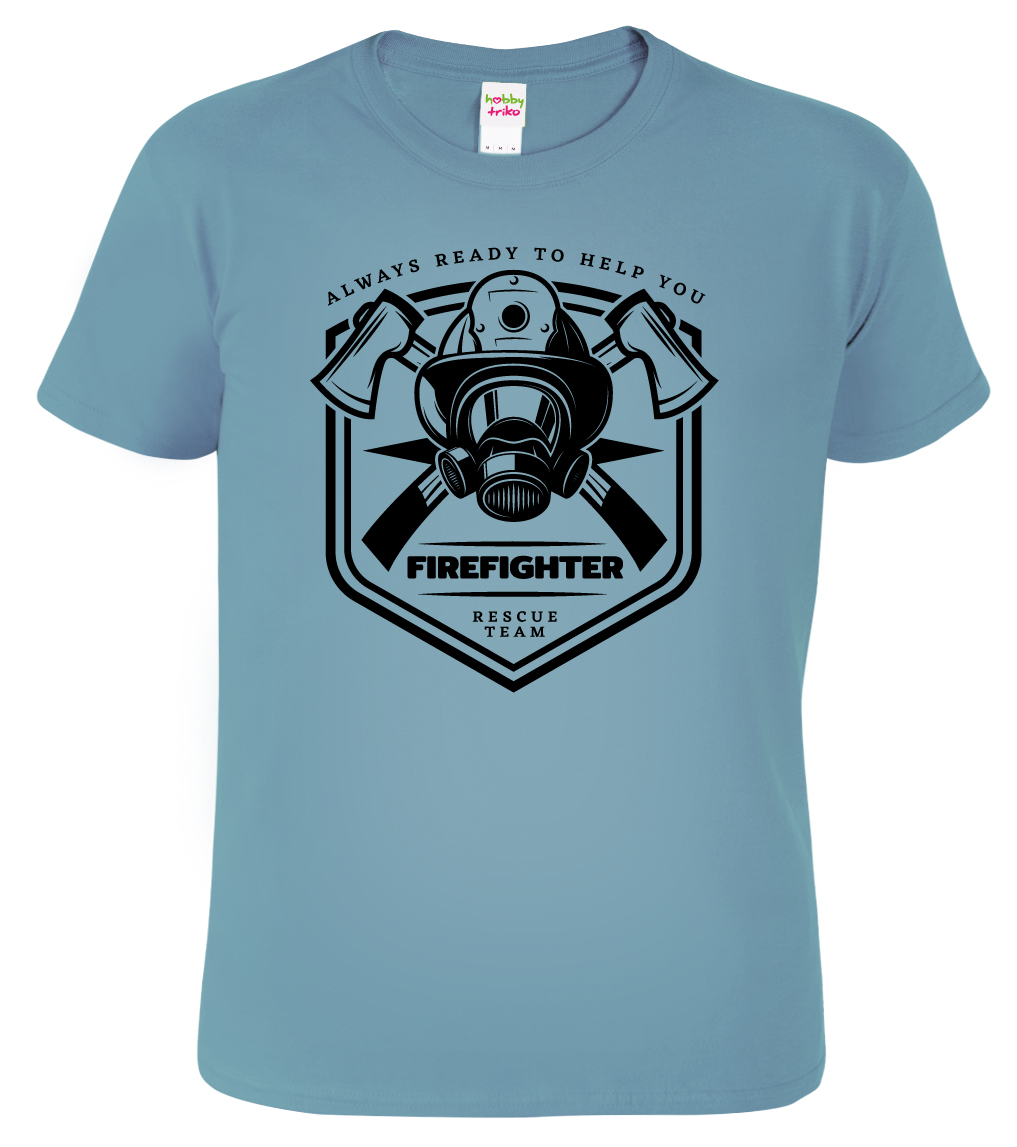 Pánské hasičské tričko - Firefighter Barva: Bledě modrá (Stone Blue), Velikost: XL