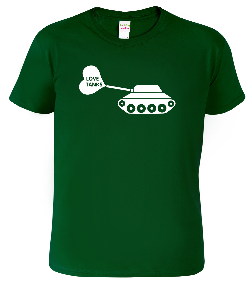 Army tričko s tankem - Love Tanks Barva: Lahvově zelená (06), Velikost: L