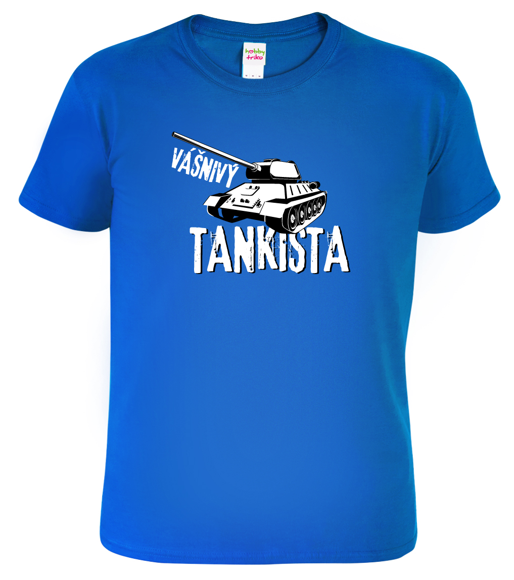 Army tričko - Vášnivý tankista Barva: Královská modrá (05), Velikost: L